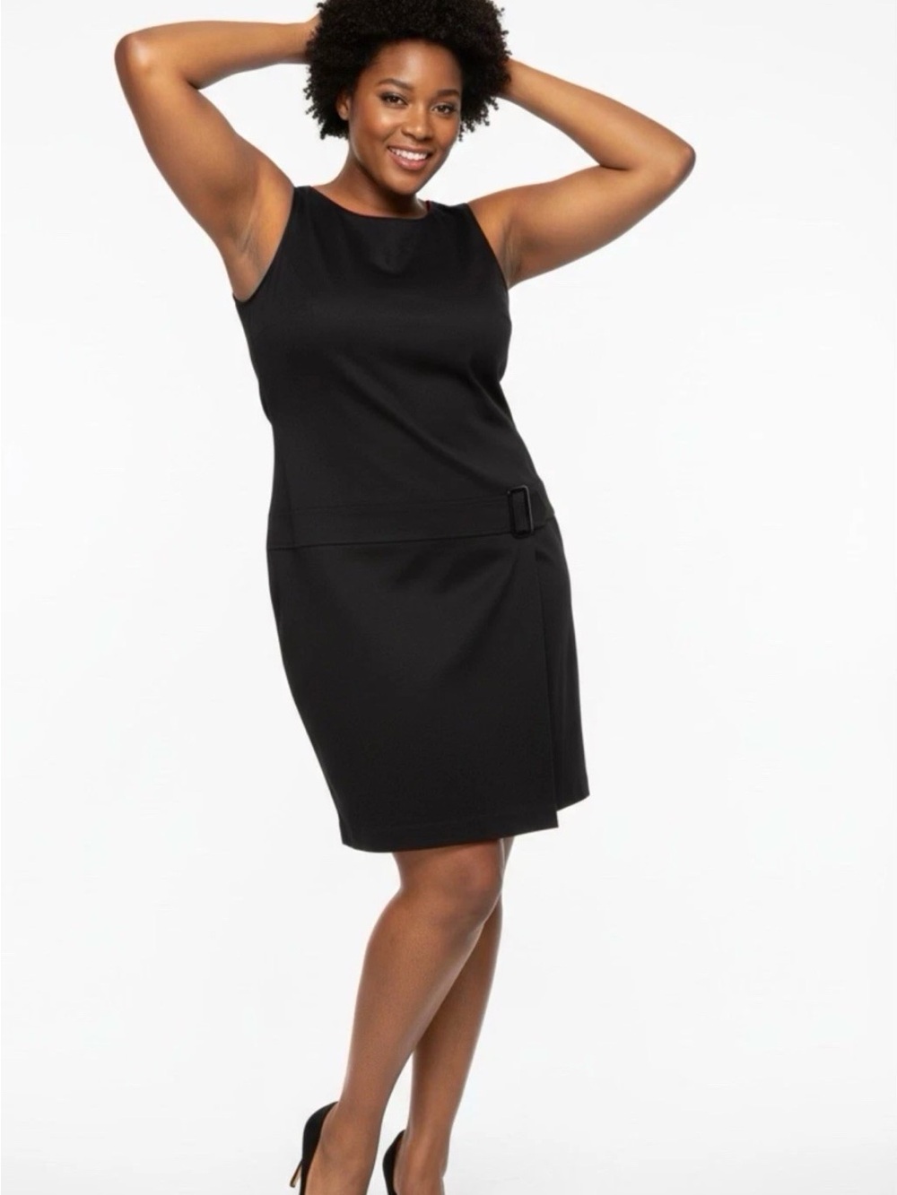White House Black Market Black Sleeveless Sheath Dress